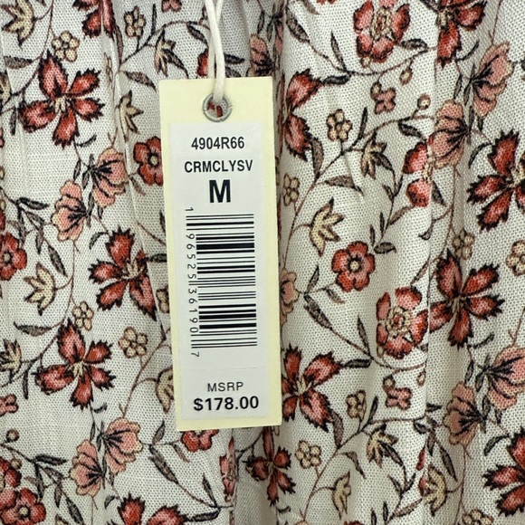 Max Studio Floral Smocked Ruffled Maxi Dress Multicolor Stretchy, Medium NWT - Picture 7 of 9